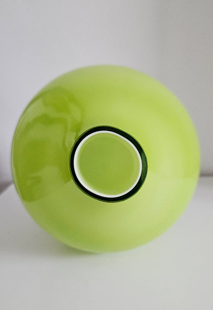 Retro Lime Green Glass Vase
