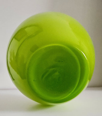 Retro Lime Green Glass Vase