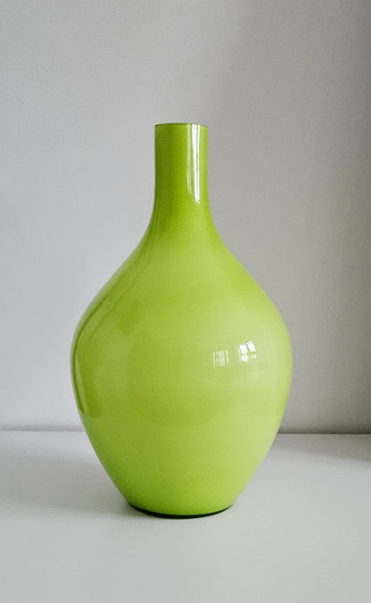 Retro Lime Green Glass Vase