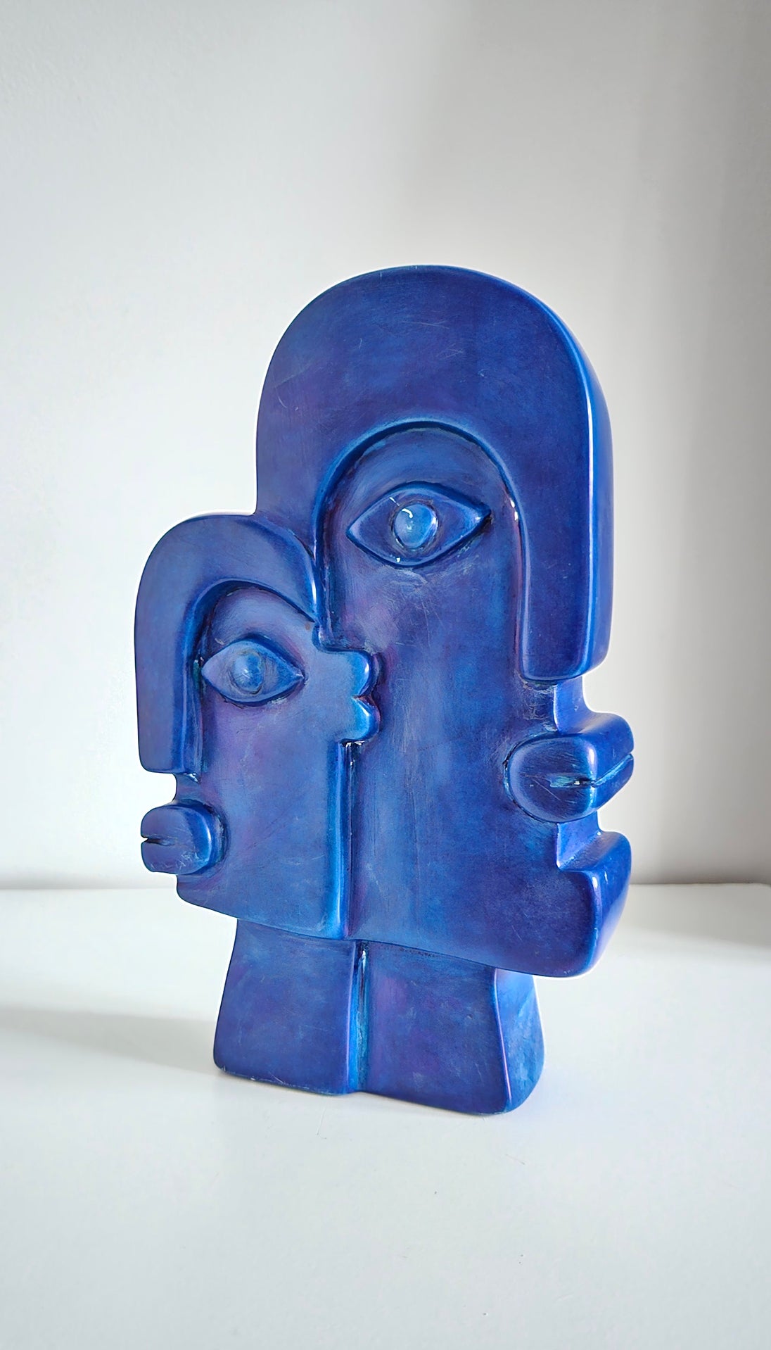 Abstract Faces Soapstone Sculpture