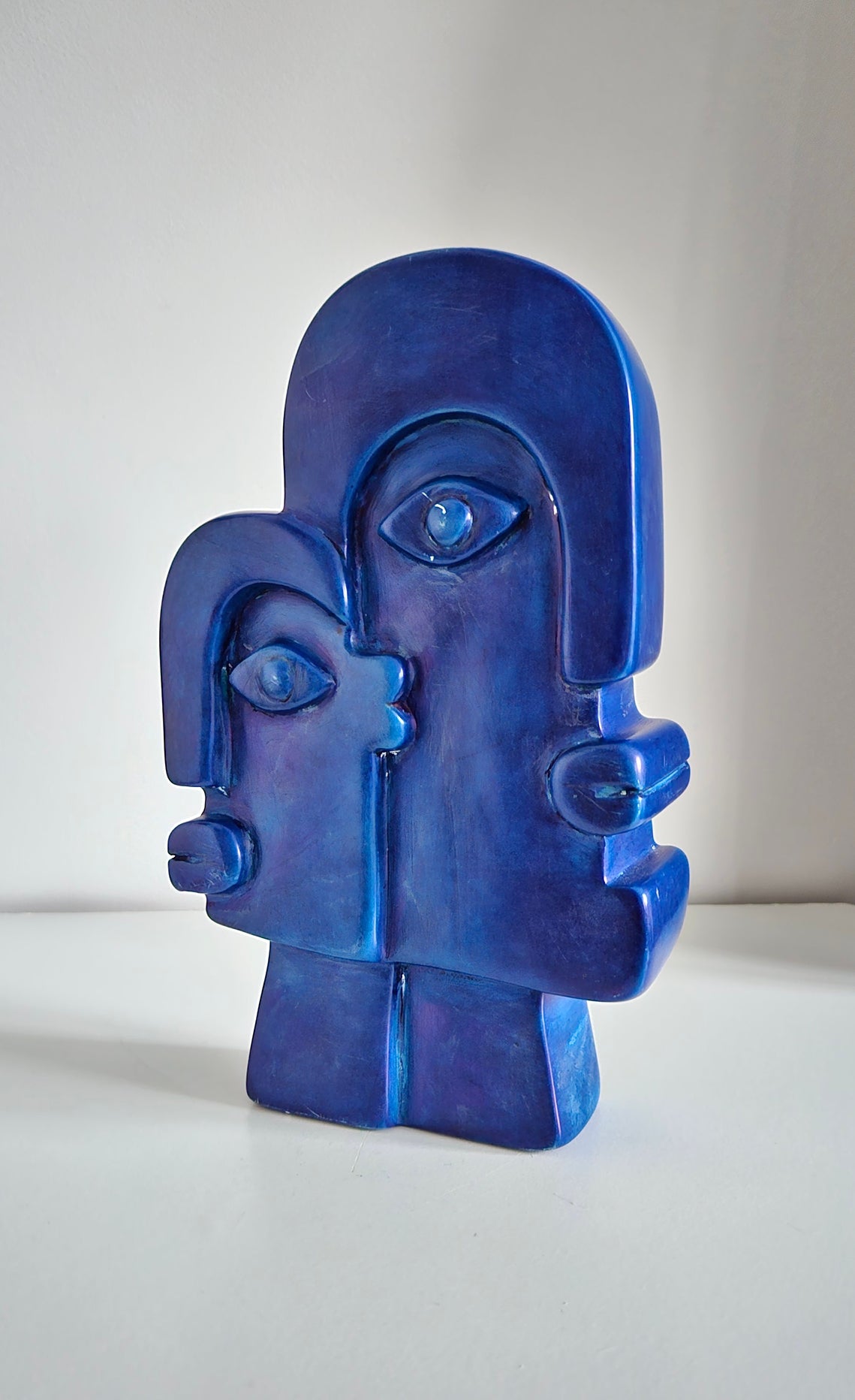 Abstract Faces Soapstone Sculpture