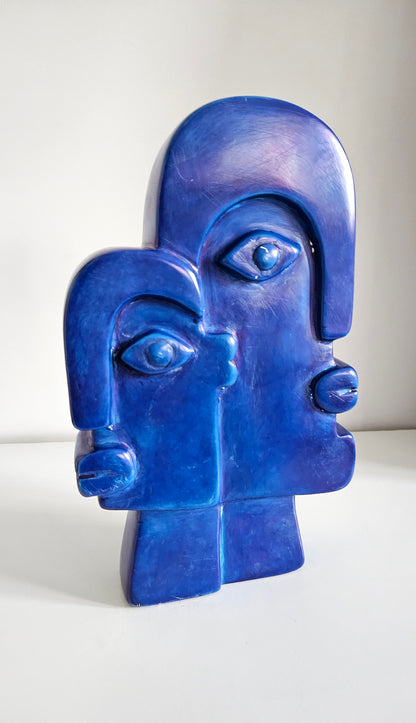 Abstract Faces Soapstone Sculpture