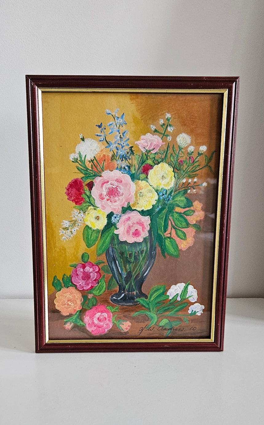 Vintage Still Life Framed Painting
