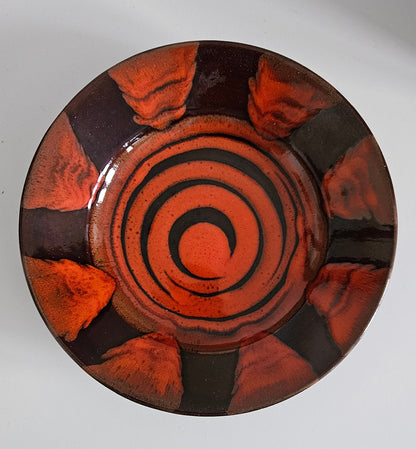 Mid-Century Hungarian Studio Pottery Wall Hanging Plate