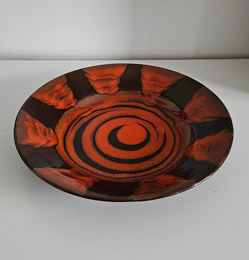 Mid-Century Hungarian Studio Pottery Wall Hanging Plate