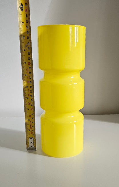 Retro Funky Habitat Fitz Yellow Glass Table Lamp