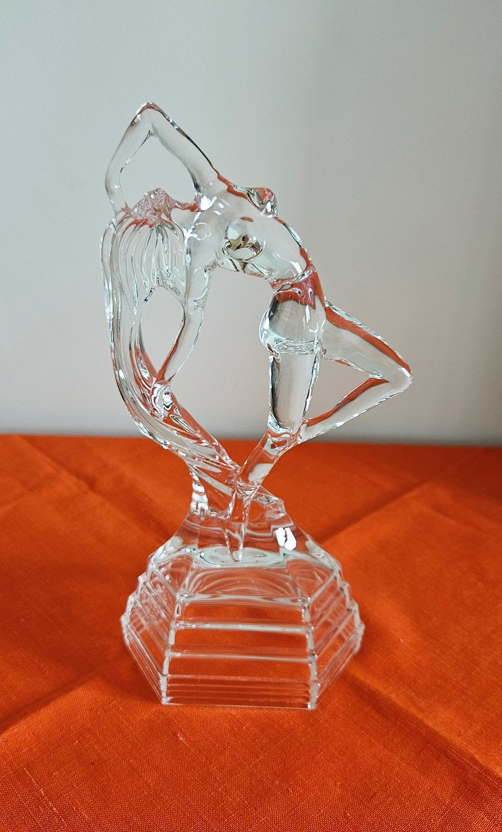 Vintage Ofelia RCR Royal Crystal Rock Dancing Glass Art Sculpture Figurine