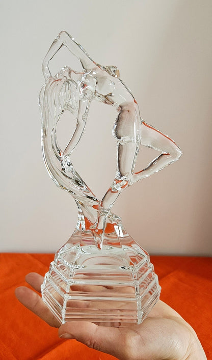 Vintage Ofelia RCR Royal Crystal Rock Dancing Glass Art Sculpture Figurine