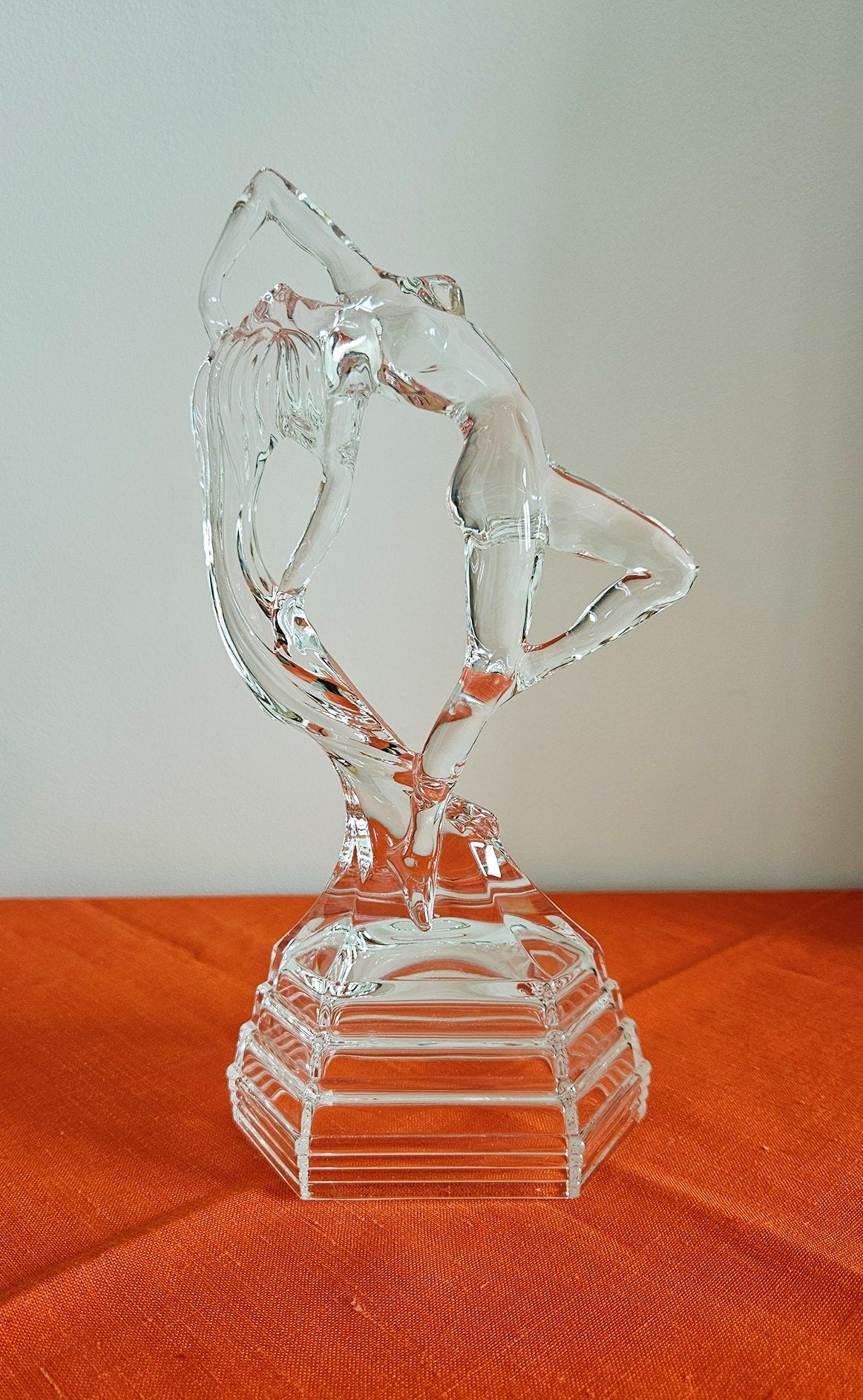 Vintage Ofelia RCR Royal Crystal Rock Dancing Glass Art Sculpture Figurine