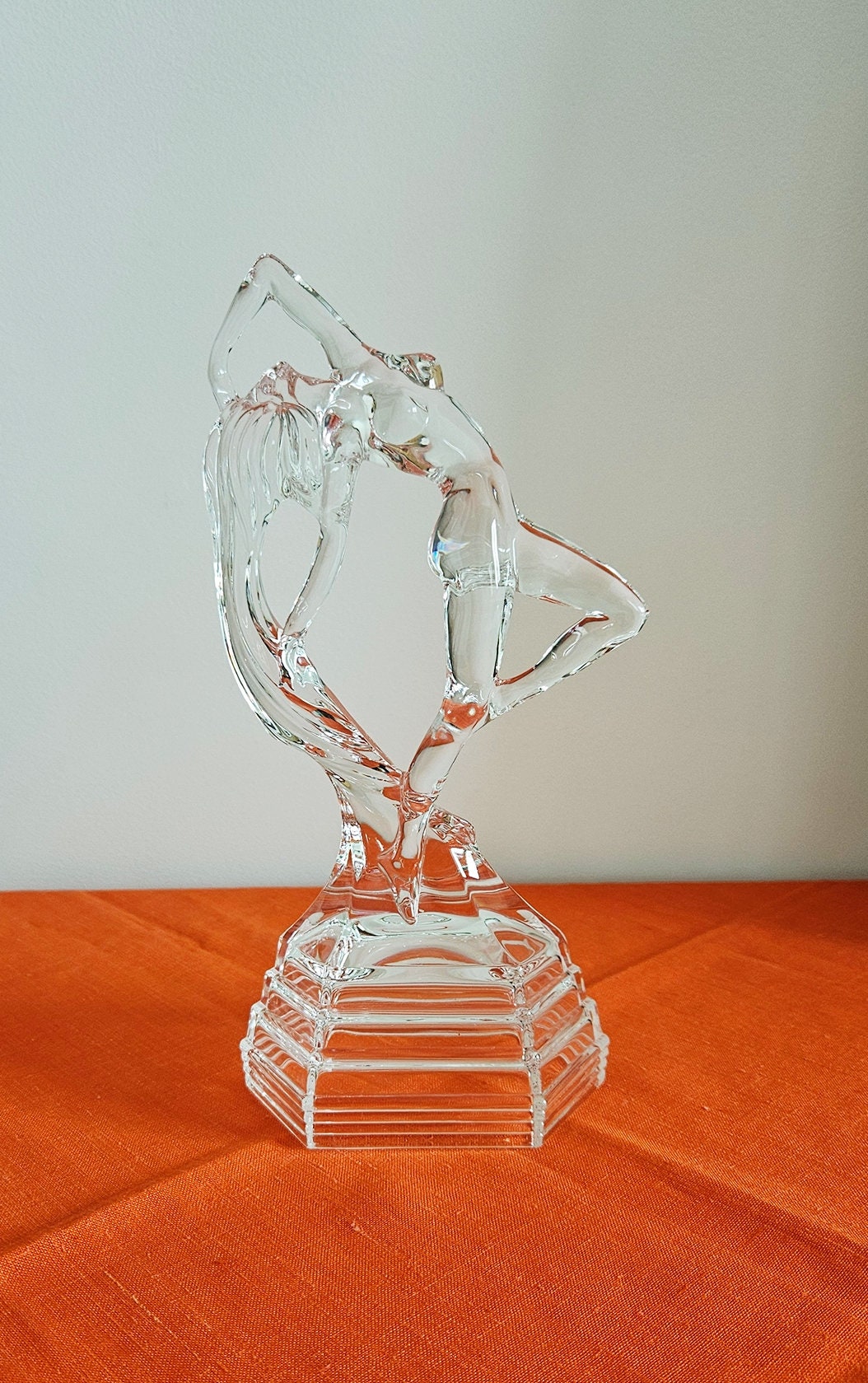 Vintage Ofelia RCR Royal Crystal Rock Dancing Glass Art Sculpture Figurine