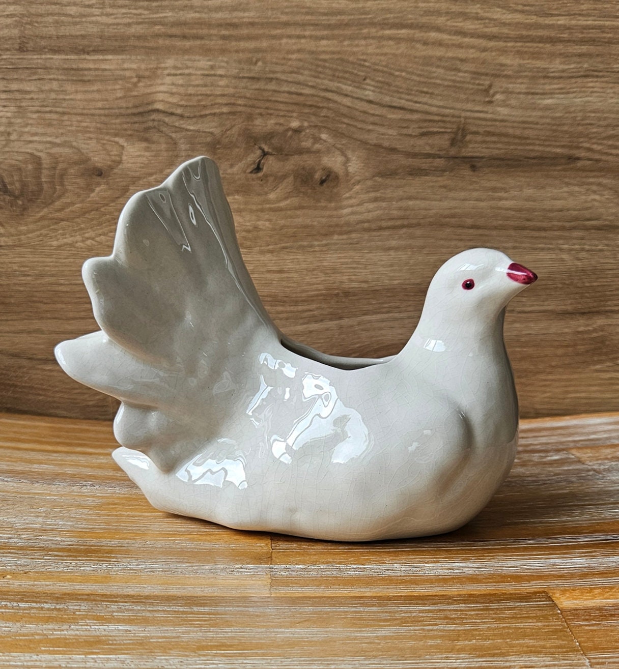 Vintage Ceramic Pigeon Dove Shaped Planter
Active