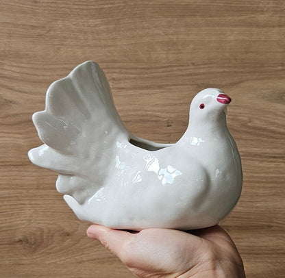 Vintage Ceramic Pigeon Dove Shaped Planter
Active