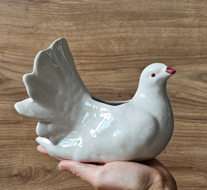 Vintage Ceramic Pigeon Dove Shaped Planter
Active