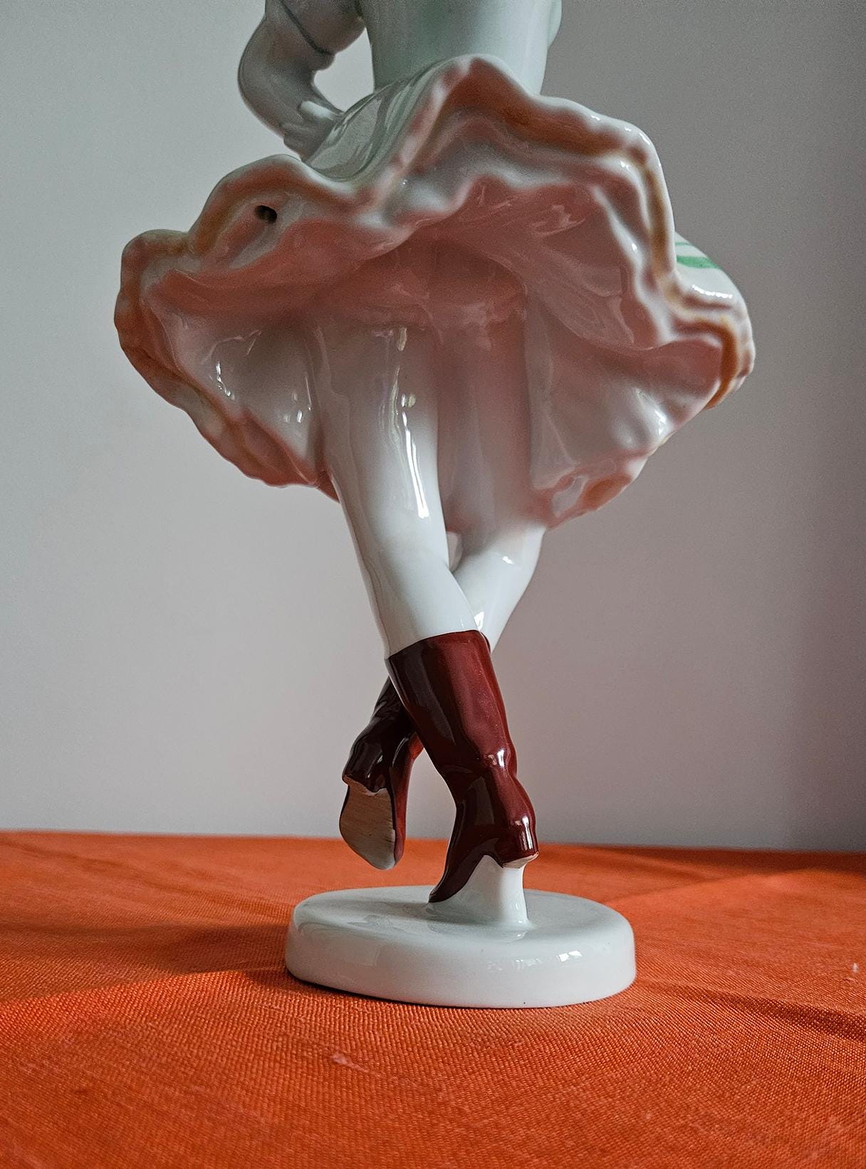 Rare Vintage Hungarian Hollohaza Porcelain Folk Dancer Figurine