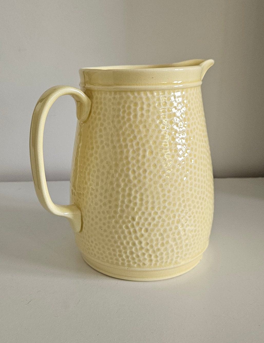 Vintage KSP Keele Street Pottery Dimpled Design Jug