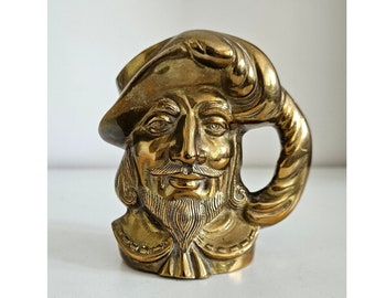 Vintage Small Brass Toby Jug