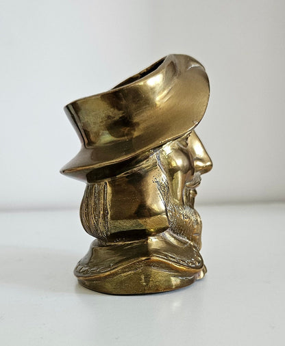 Vintage Small Brass Toby Jug