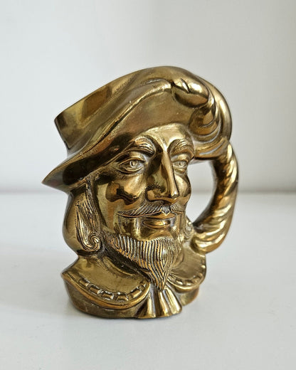 Vintage Small Brass Toby Jug