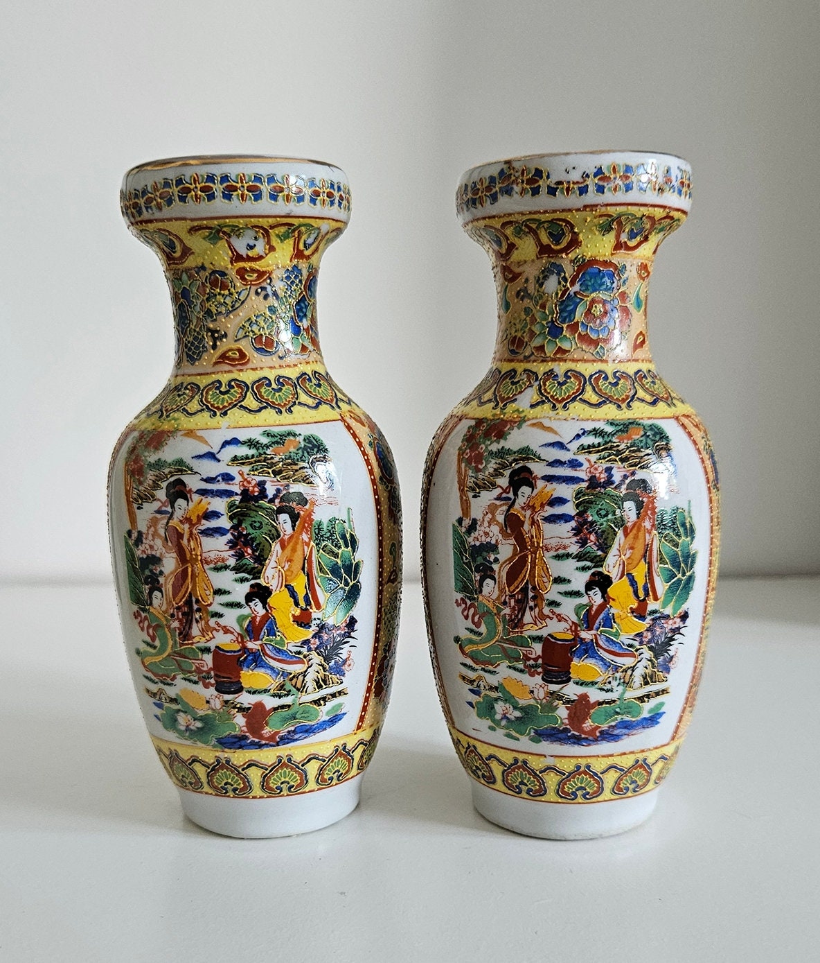 Pair Of Vintage Chinese Porcelain Vases