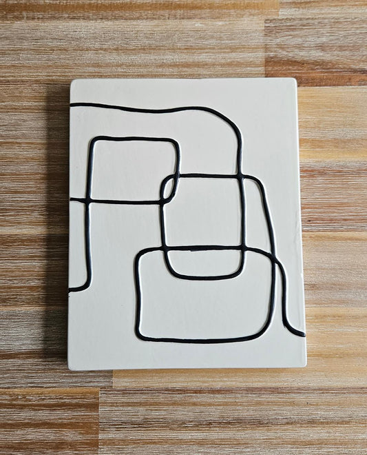 Abstract Ceramic Wall Plaque