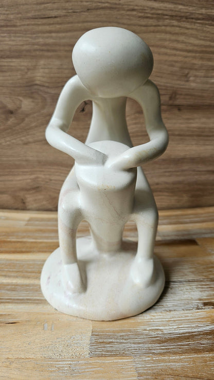 Hand-Carved Abstract Soapstone Sculpture