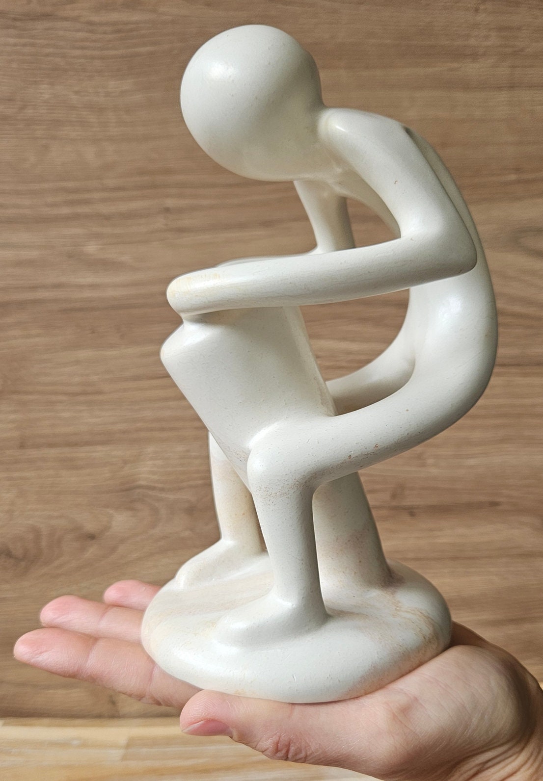 Hand-Carved Abstract Soapstone Sculpture