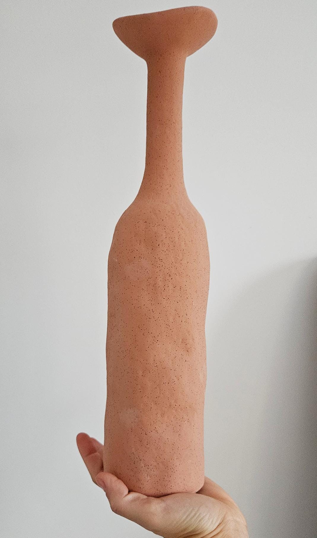 Tall Contemporary Ceramic Vase, Minimalist Home Decor