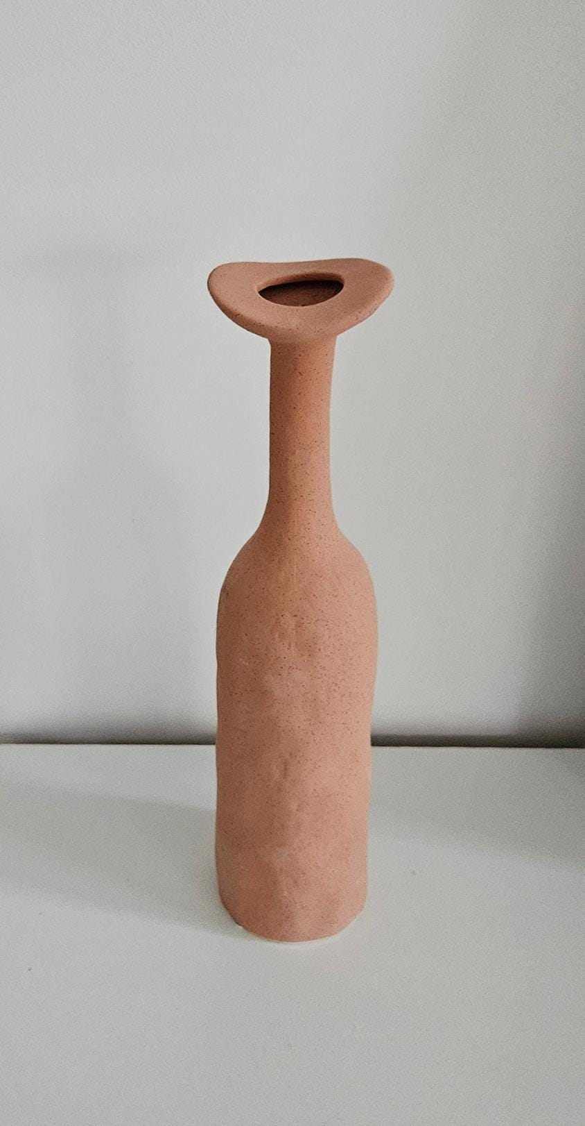 Tall Contemporary Ceramic Vase, Minimalist Home Decor