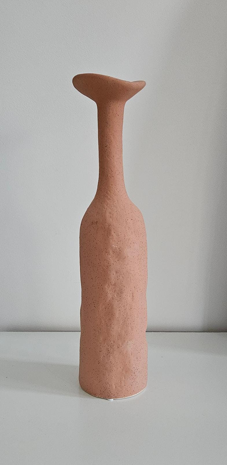 Tall Contemporary Ceramic Vase, Minimalist Home Decor