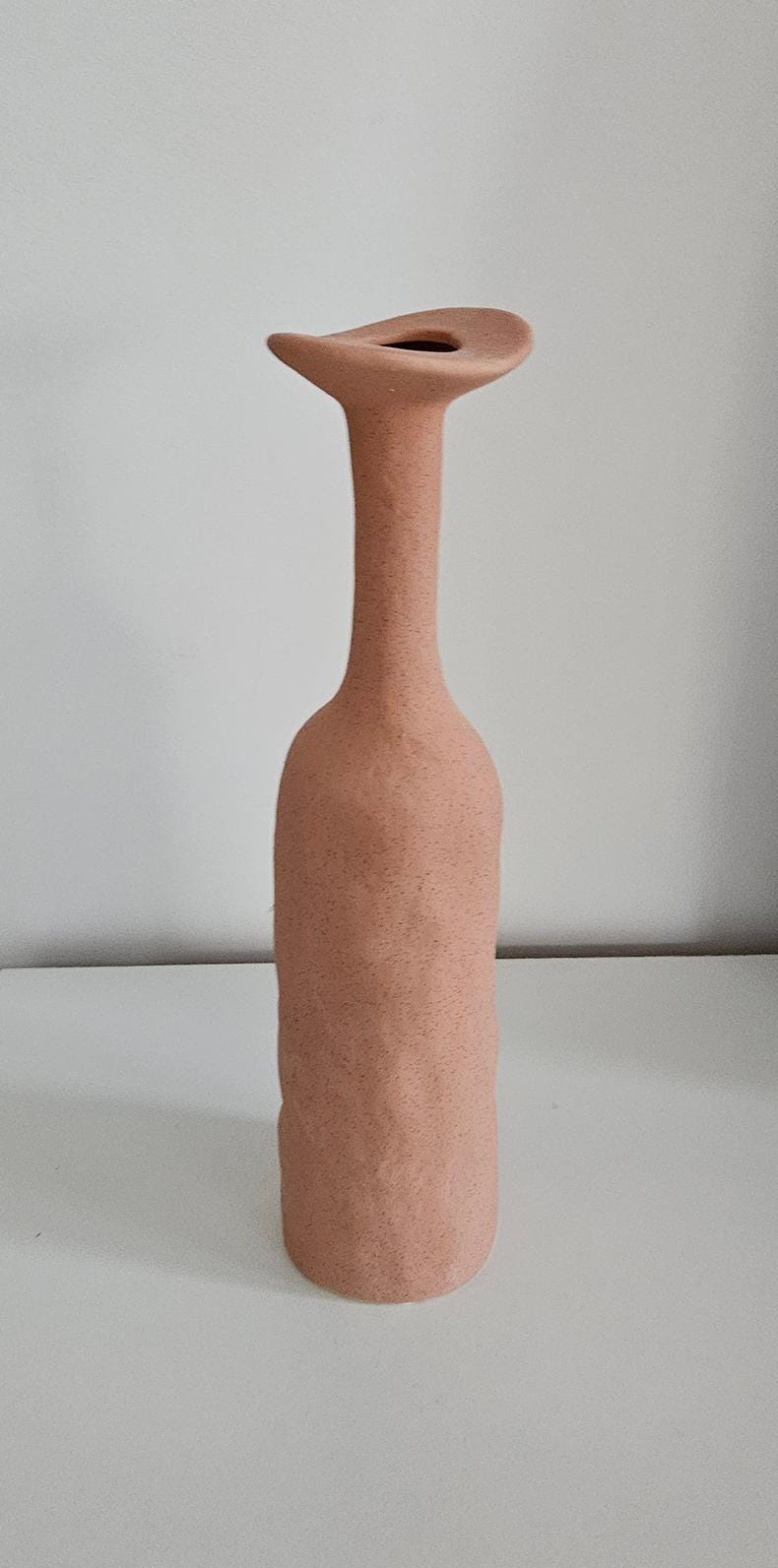 Tall Contemporary Ceramic Vase, Minimalist Home Decor