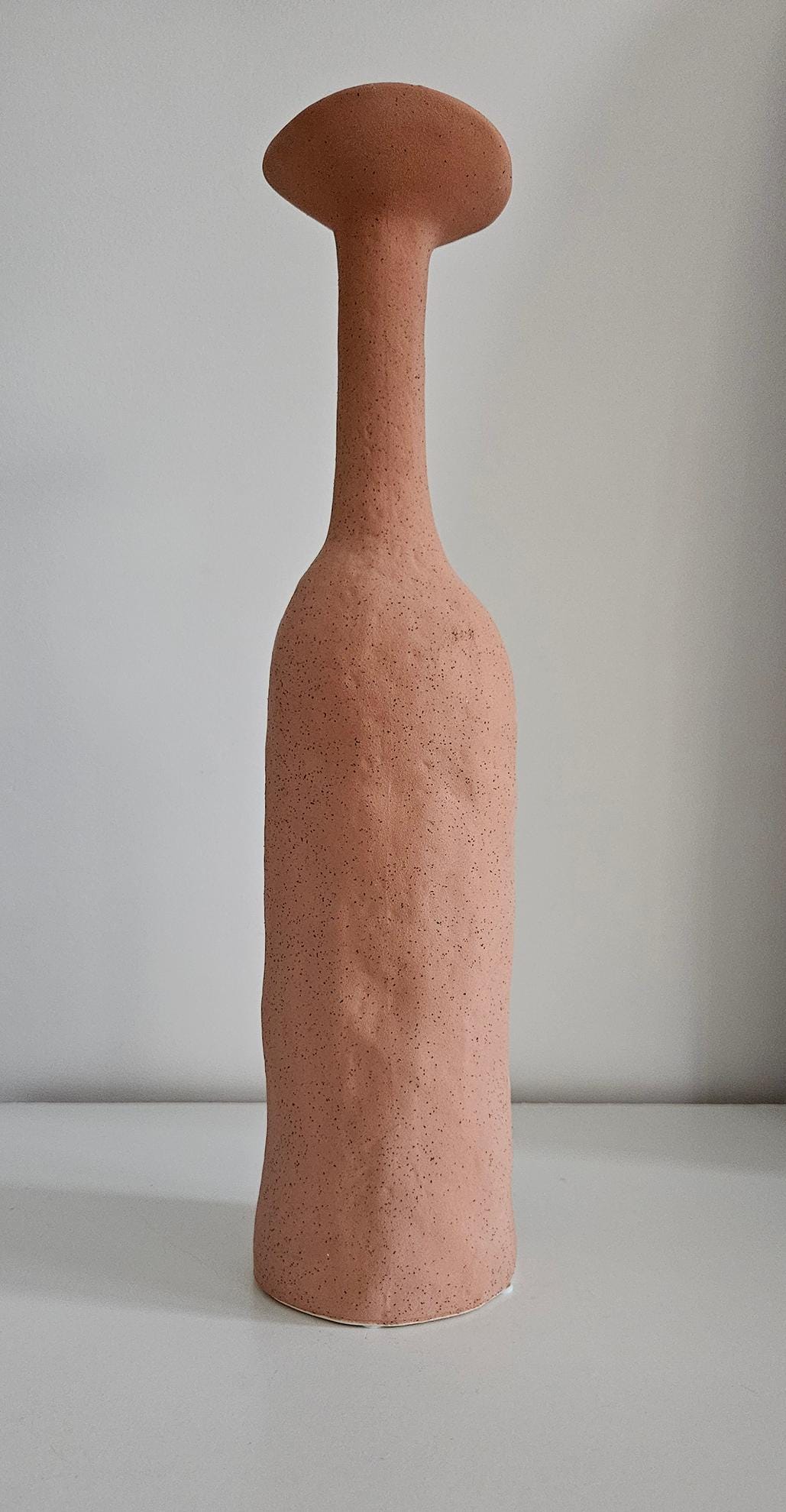 Tall Contemporary Ceramic Vase, Minimalist Home Decor