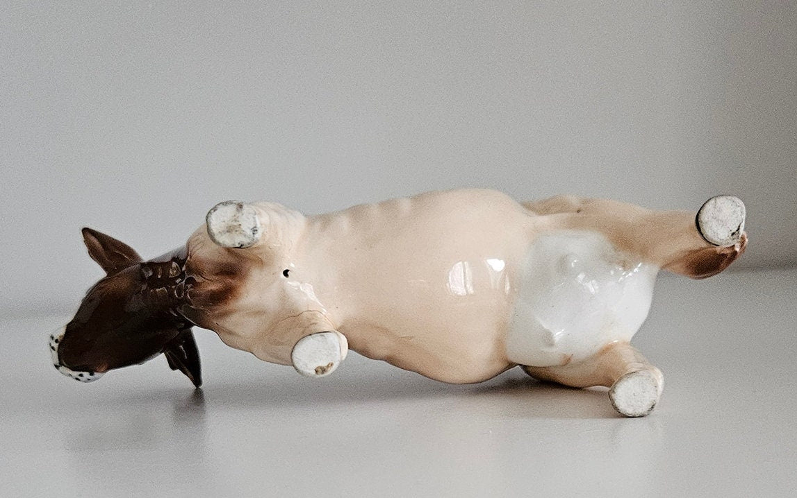 Vintage Porcelain Cow Figurine