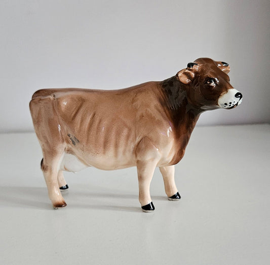 Vintage Porcelain Cow Figurine