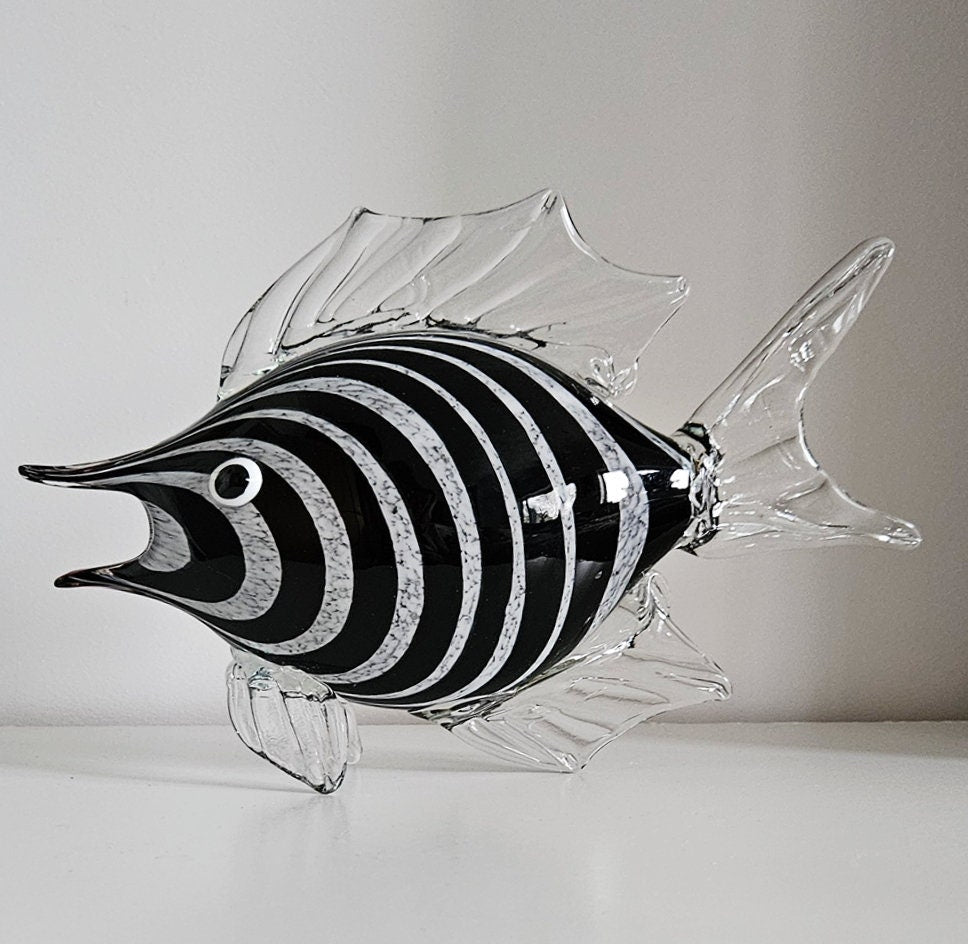 Vintage Art Glass Fish Figurine Sculpture