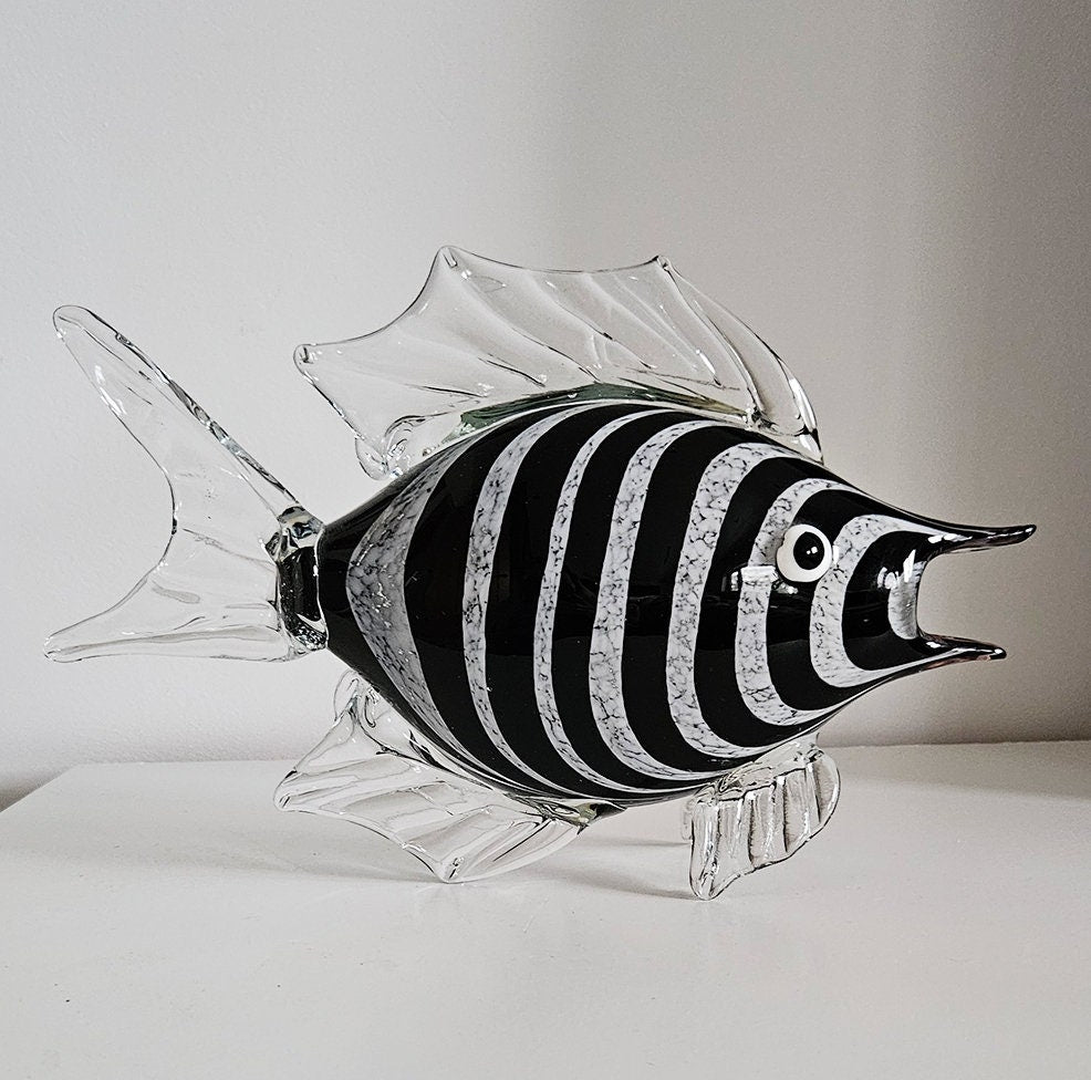 Vintage Art Glass Fish Figurine Sculpture