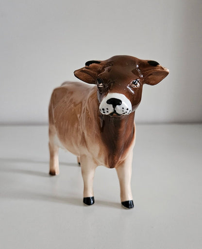 Vintage Porcelain Cow Figurine