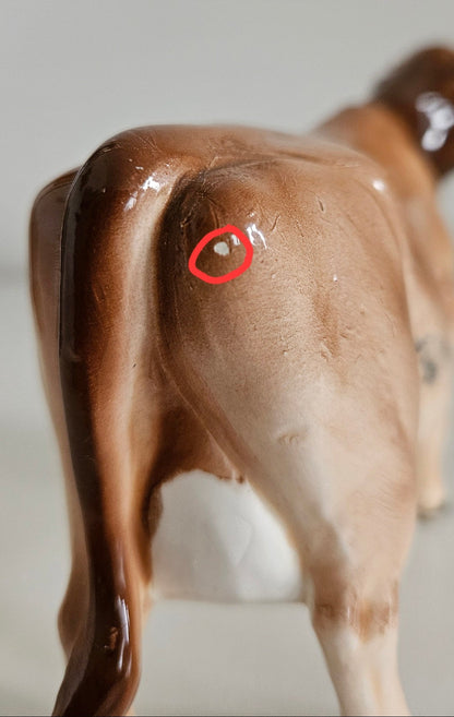 Vintage Porcelain Cow Figurine