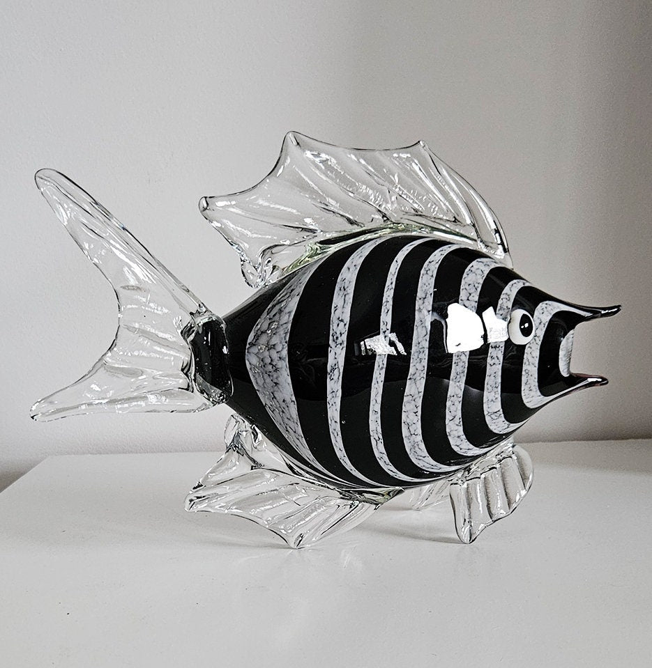 Vintage Art Glass Fish Figurine Sculpture