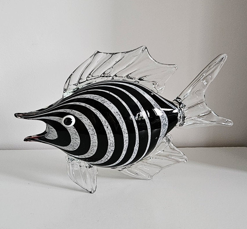 Vintage Art Glass Fish Figurine Sculpture