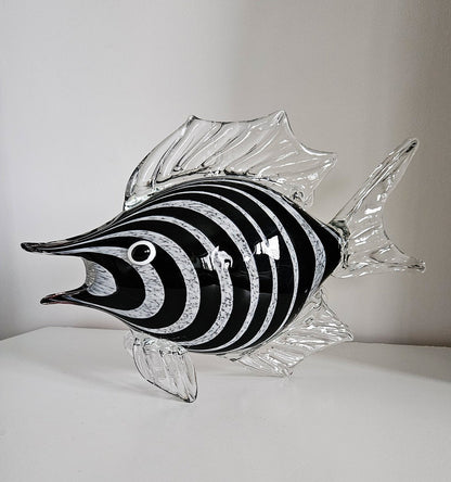 Vintage Art Glass Fish Figurine Sculpture