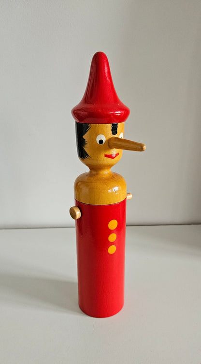 Vintage Wooden Pinocchio Money Bank/Money Box