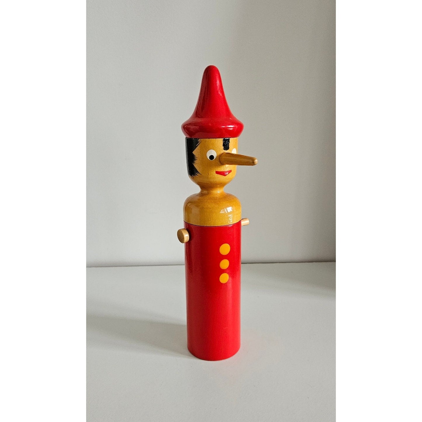 Vintage Wooden Pinocchio Money Bank/Money Box