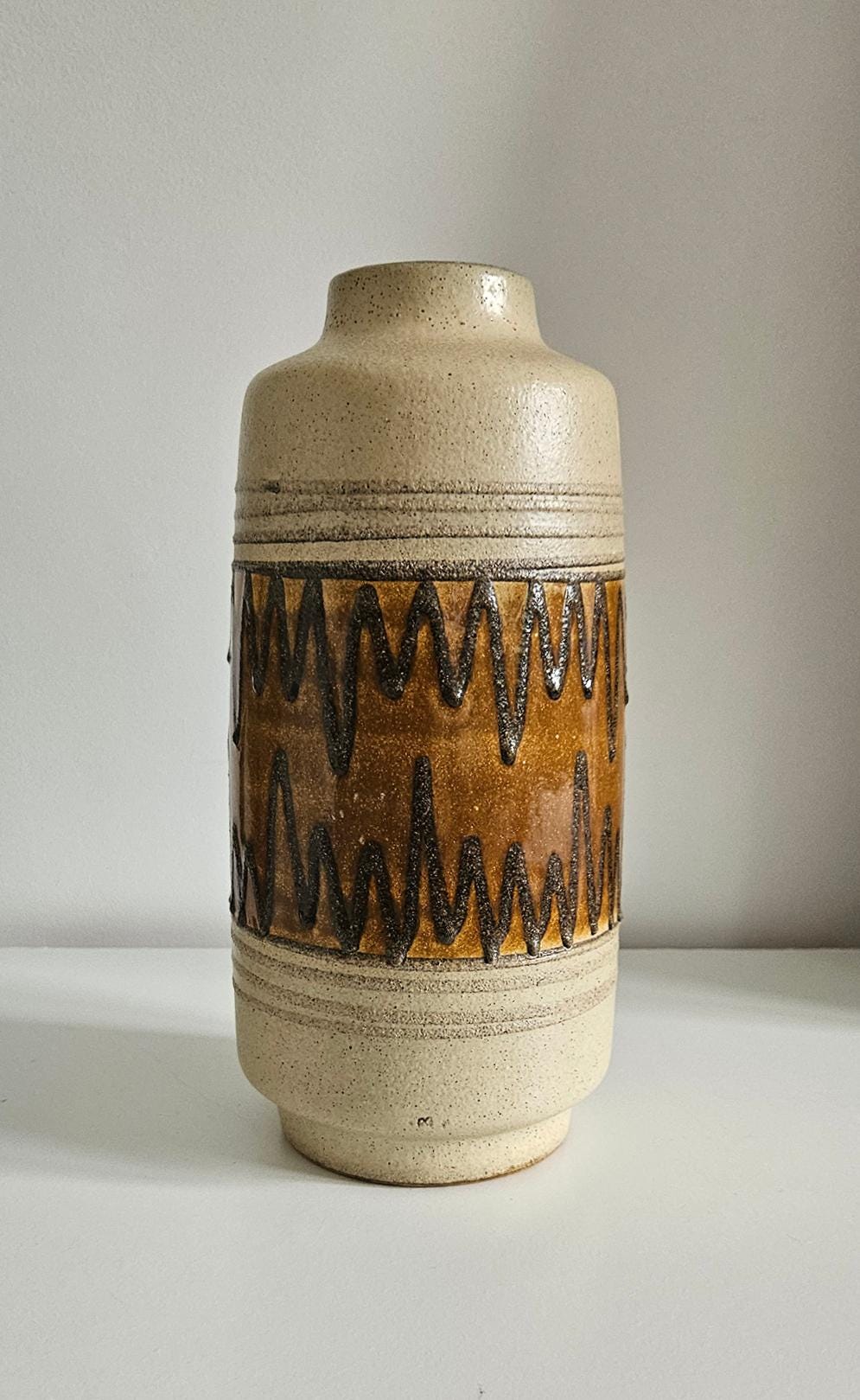 Mid-Century VEB Haldensleben German Ceramic Vase Form 3045A