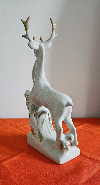 Vintage Soviet Polonne Porcelain Deer Figurine