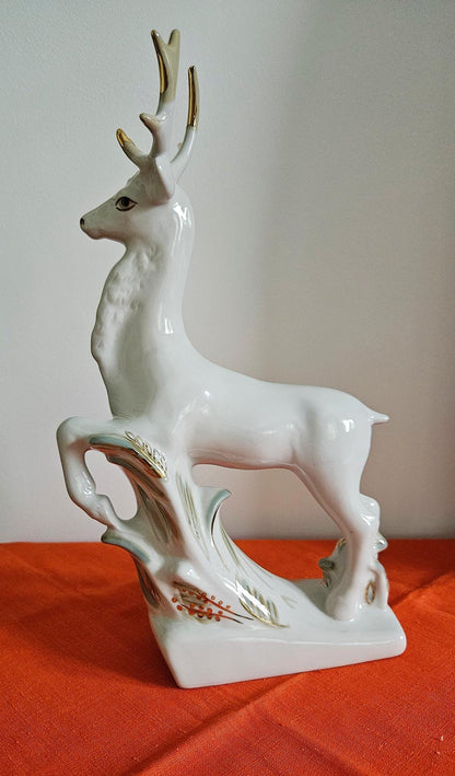 Vintage Soviet Polonne Porcelain Deer Figurine