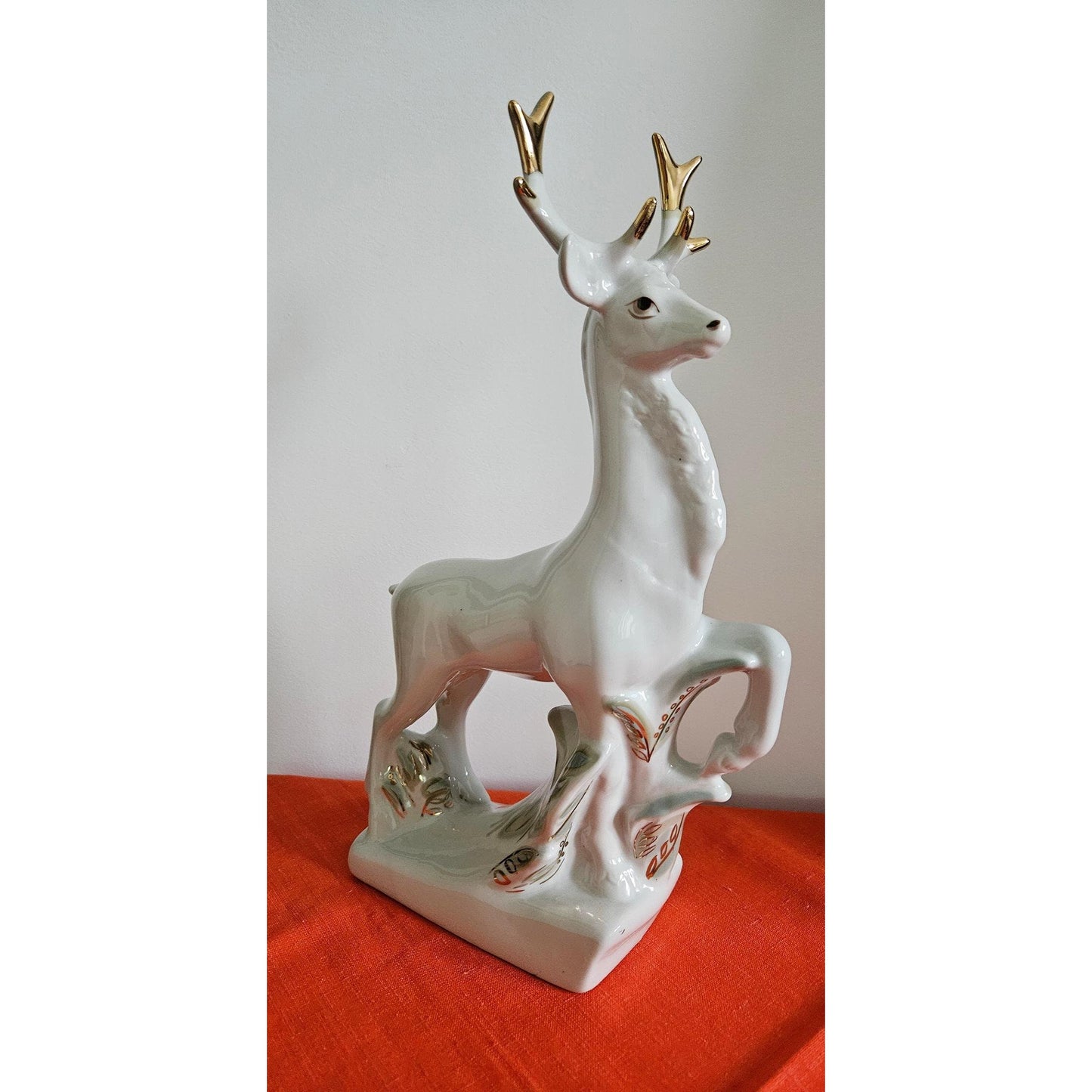 Vintage Soviet Polonne Porcelain Deer Figurine