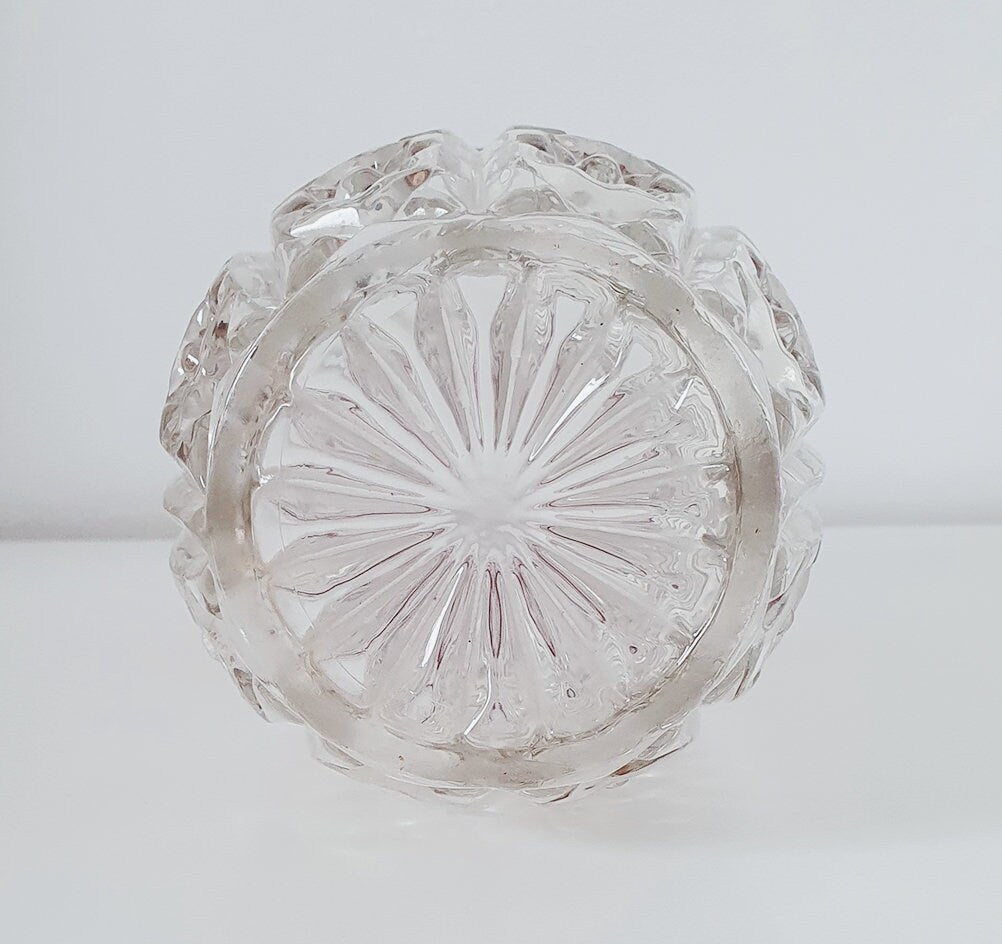 Pretty Vintage Heavy Glass Vase