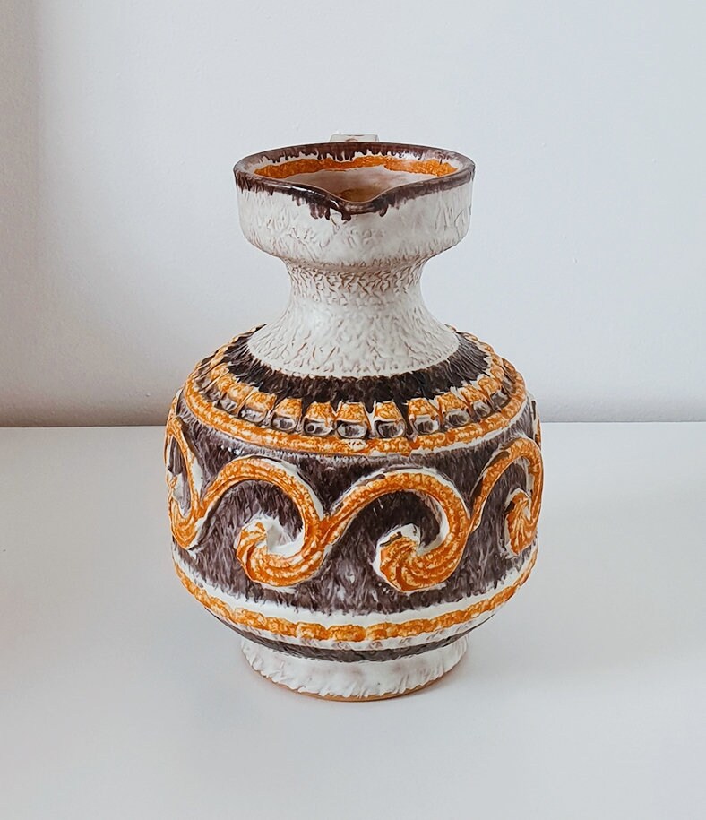 Mid Century Nuovo Rinascimento Italian Ceramic Pitcher