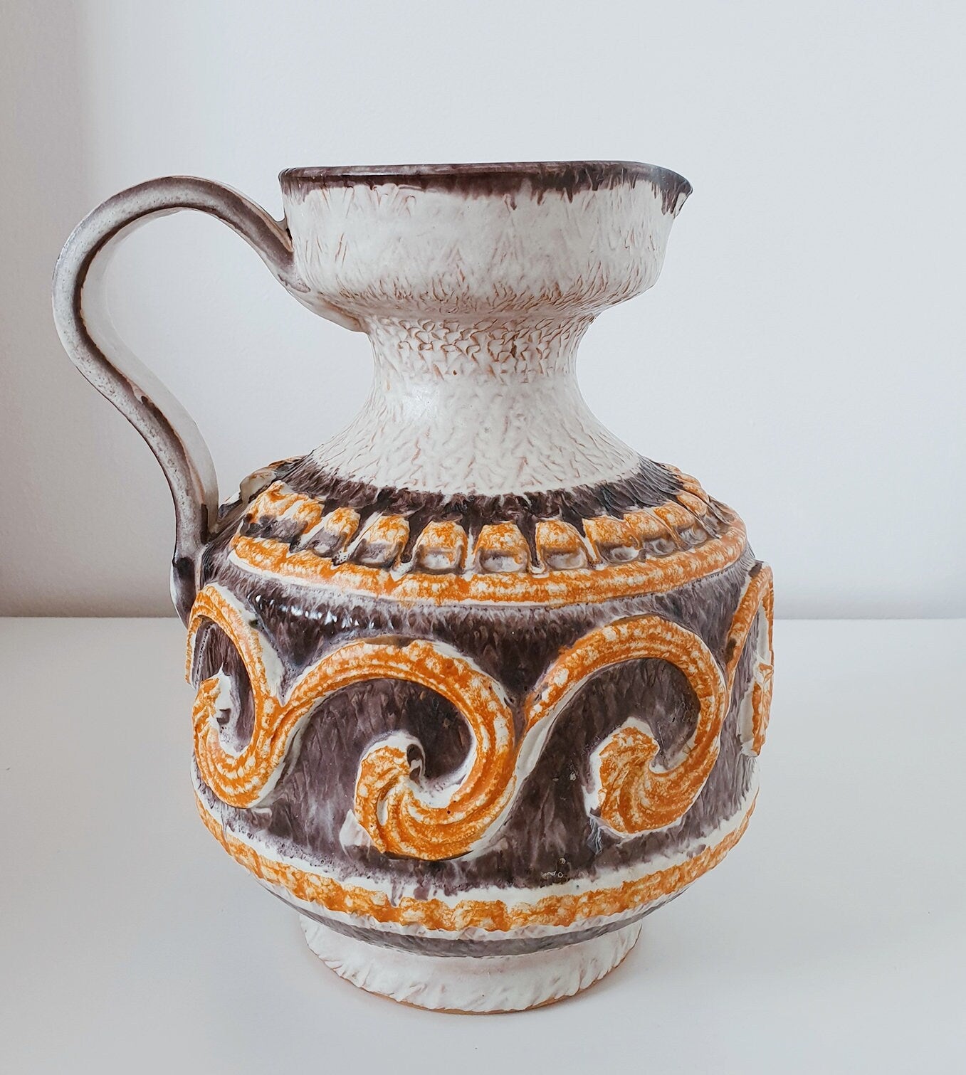 Mid Century Nuovo Rinascimento Italian Ceramic Pitcher