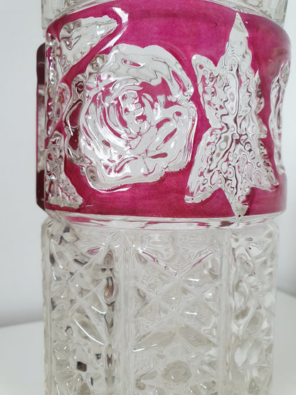 Pretty Vintage Heavy Glass Vase